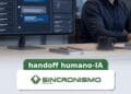 Imagem de destaque sobre handoff humano-IA com marca da Sincronismo