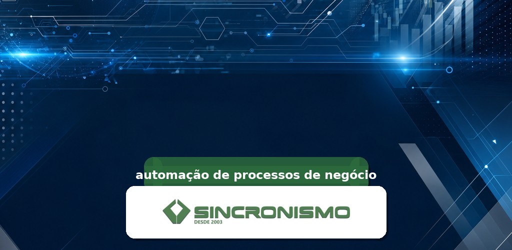 Imagem de destaque sobre automação de processos de negócio com marca da Sincronismo