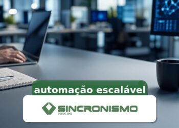 Imagem de destaque sobre automação escalável com marca da Sincronismo