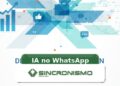 Imagem de destaque sobre IA no WhatsApp com marca da Sincronismo