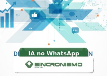 Imagem de destaque sobre IA no WhatsApp com marca da Sincronismo