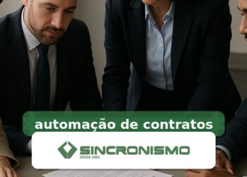 Imagem de destaque sobre automação de contratos com marca da Sincronismo