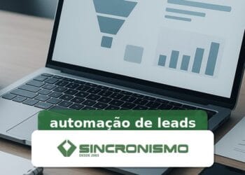 Imagem de destaque sobre automação de leads com marca da Sincronismo