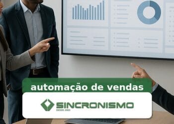 Imagem de destaque sobre automação de vendas com marca da Sincronismo