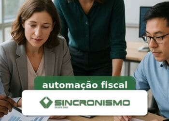 Imagem de destaque sobre automação fiscal com marca da Sincronismo