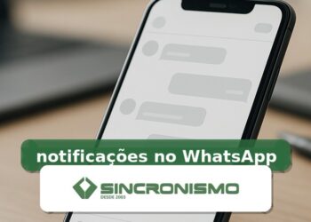 Imagem de destaque sobre notificações no WhatsApp com marca da Sincronismo