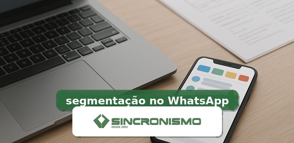 Imagem de destaque sobre segmentação no WhatsApp com marca da Sincronismo