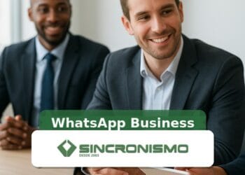 Imagem de destaque sobre WhatsApp Business com marca da Sincronismo