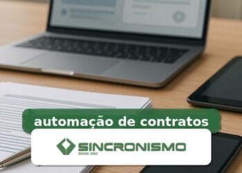 Imagem de destaque sobre automação de contratos com marca da Sincronismo
