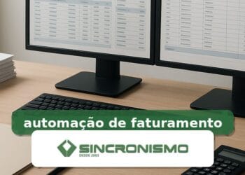 Imagem de destaque sobre automação de faturamento com marca da Sincronismo