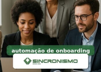 Imagem de destaque sobre automação de onboarding com marca da Sincronismo