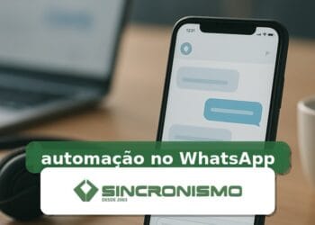 Imagem de destaque sobre automação no WhatsApp com marca da Sincronismo