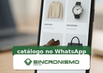 Imagem de destaque sobre catálogo no WhatsApp com marca da Sincronismo