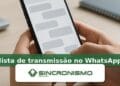 Imagem de destaque sobre lista de transmissão no WhatsApp com marca da Sincronismo