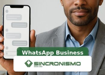 Imagem de destaque sobre WhatsApp Business com marca da Sincronismo