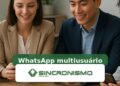 Imagem de destaque sobre WhatsApp multiusuário com marca da Sincronismo
