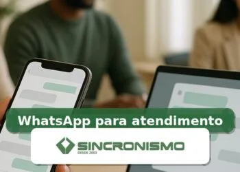 Imagem de destaque sobre WhatsApp para atendimento com marca da Sincronismo