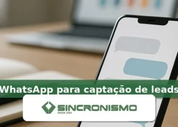 Imagem de destaque sobre WhatsApp para captação de leads com marca da Sincronismo
