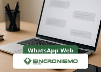 Imagem de destaque sobre WhatsApp Web com marca da Sincronismo