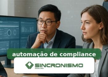 Imagem de destaque sobre automação de compliance com marca da Sincronismo