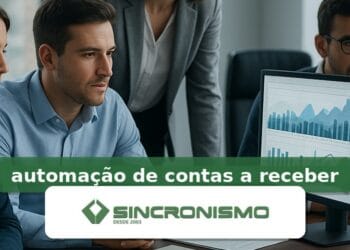 Imagem de destaque sobre automação de contas a receber com marca da Sincronismo