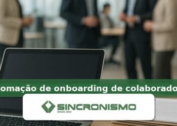 Imagem de destaque sobre automação de onboarding de colaboradores com marca da Sincronismo