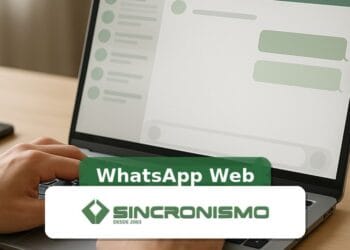 Imagem de destaque sobre WhatsApp Web com marca da Sincronismo