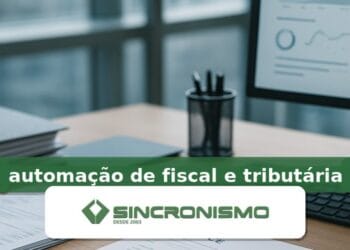 Imagem de destaque sobre automação de fiscal e tributária com marca da Sincronismo