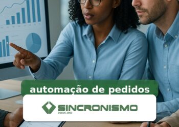 Imagem de destaque sobre automação de pedidos com marca da Sincronismo