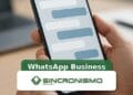 Imagem de destaque sobre WhatsApp Business com marca da Sincronismo