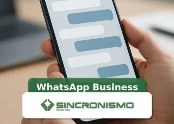 Imagem de destaque sobre WhatsApp Business com marca da Sincronismo