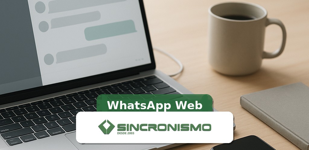 Imagem de destaque sobre WhatsApp Web com marca da Sincronismo