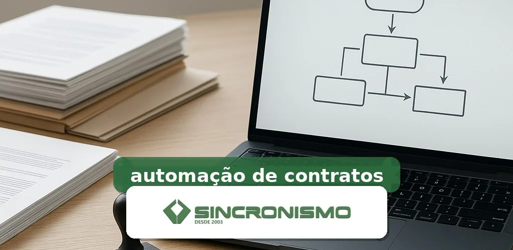 Imagem de destaque sobre automação de contratos com marca da Sincronismo