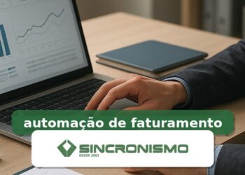 Imagem de destaque sobre automação de faturamento com marca da Sincronismo