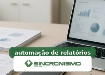 Imagem de destaque sobre automação de relatórios com marca da Sincronismo
